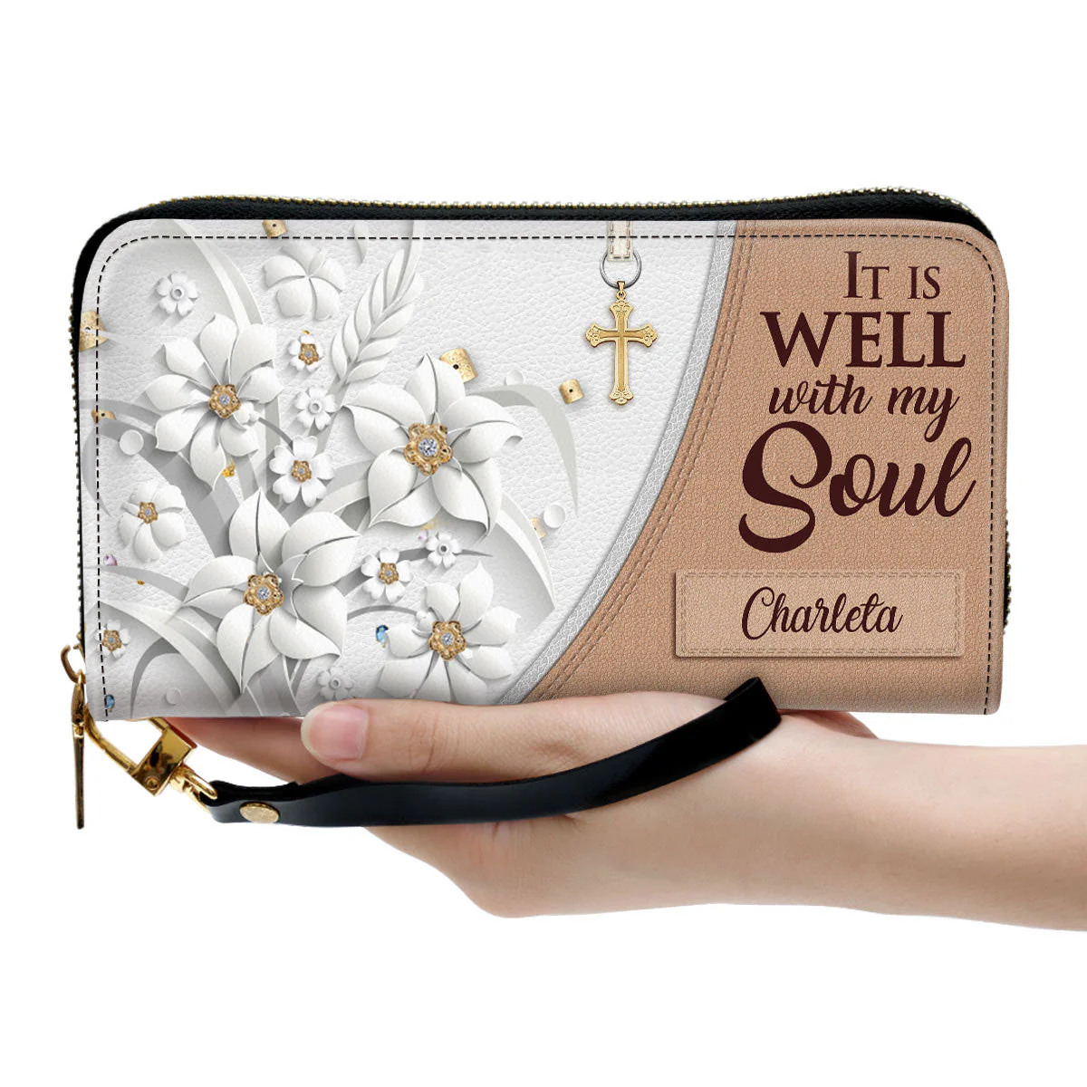 It Is Well With My Soul - Thoughtful Gift For Christians - Personalized Leather Bag Free Wallet Deal AT4080720 - Image 5