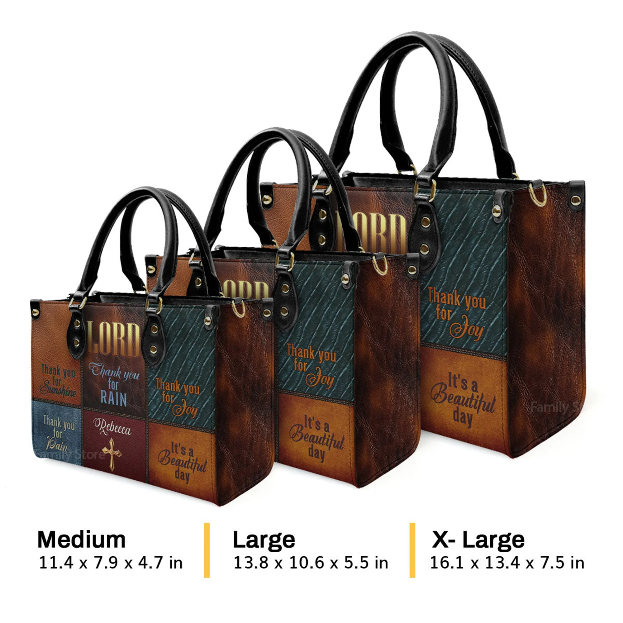It's A Beautiful Day - Scripture Gifts For Women Of God - Personalized Leather Handbag With Handle - AT4081222 - Image 4