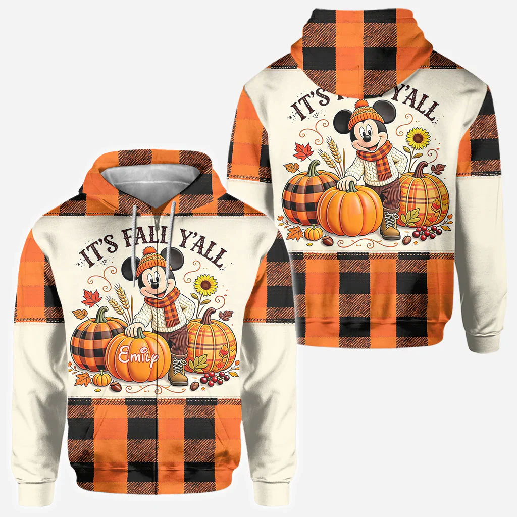 It's Fall Y'all - Personalized All Over Shirt - Gift For Magic Mouse Lovers - Image 11