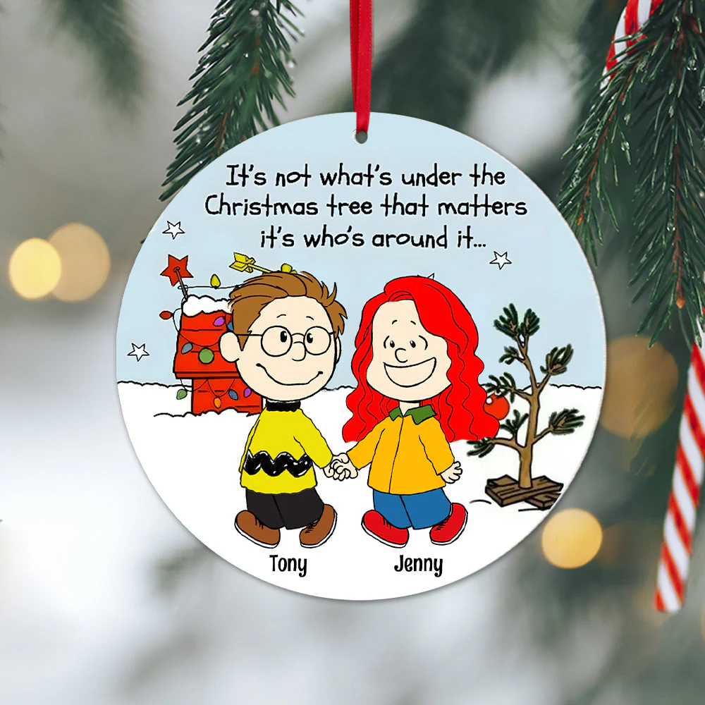 Peanut It's Not What's Under The Christmas Tree - Gift For Couples - Personalized Acrylic Ornament CL43 NH96 - Image 2