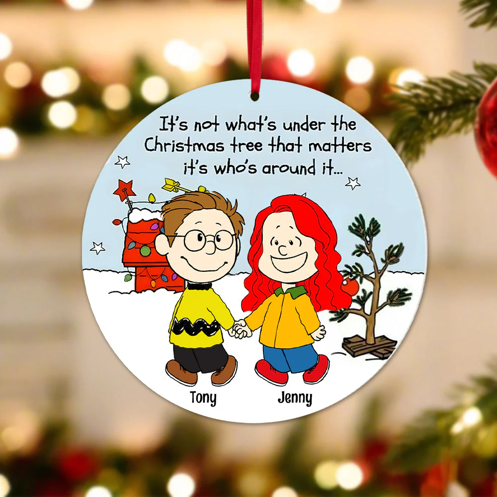 Peanut It's Not What's Under The Christmas Tree - Gift For Couples - Personalized Acrylic Ornament CL43 NH96 - Image 3