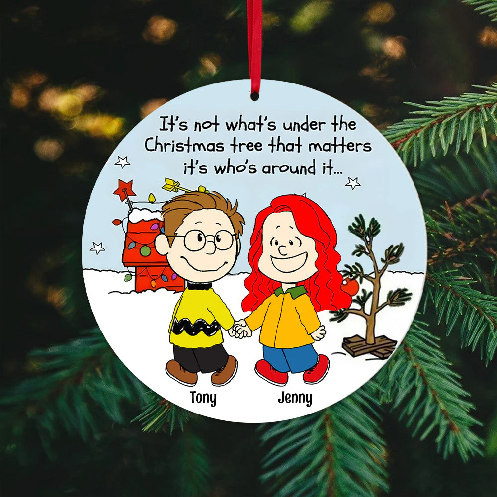 Peanut It's Not What's Under The Christmas Tree - Gift For Couples - Personalized Acrylic Ornament CL43 NH96 - Image 4