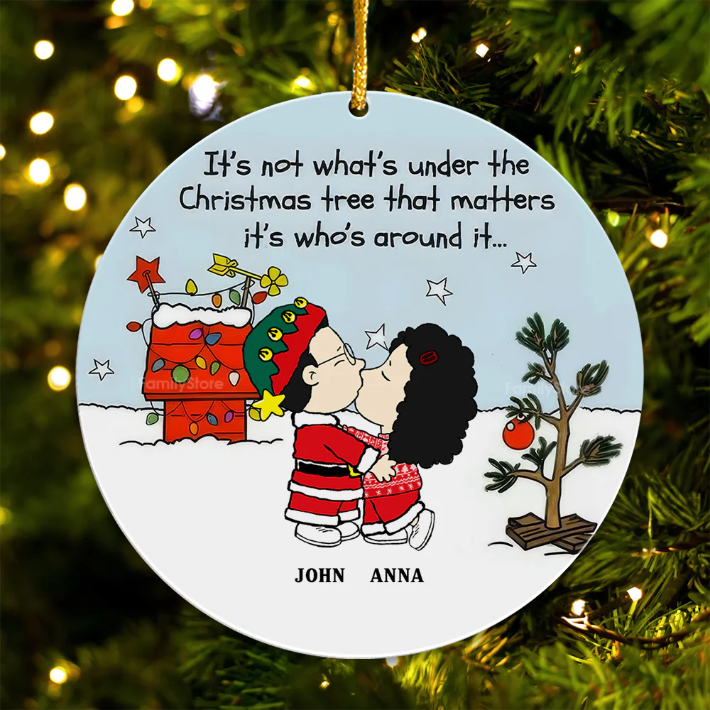 It's Not What's Under The Christmas Tree Peanut - Personalized Acrylic Ornament - Gift For Couple, Husband Wife - CL45 NH96 - Image 5