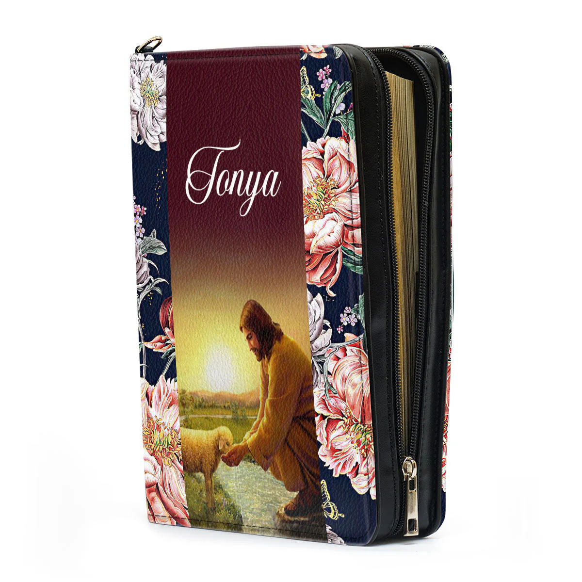 Jesus And Lamb John 1027 My Sheep Hear My Voice - Awesome Personalized Bible Covers - AT4082441 - Image 5