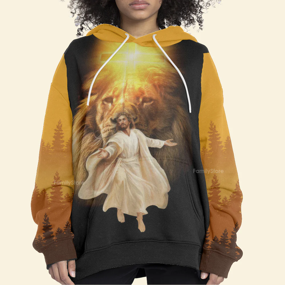 Jesus And Lion My Everything Hoodie For Men & Women - Image 5