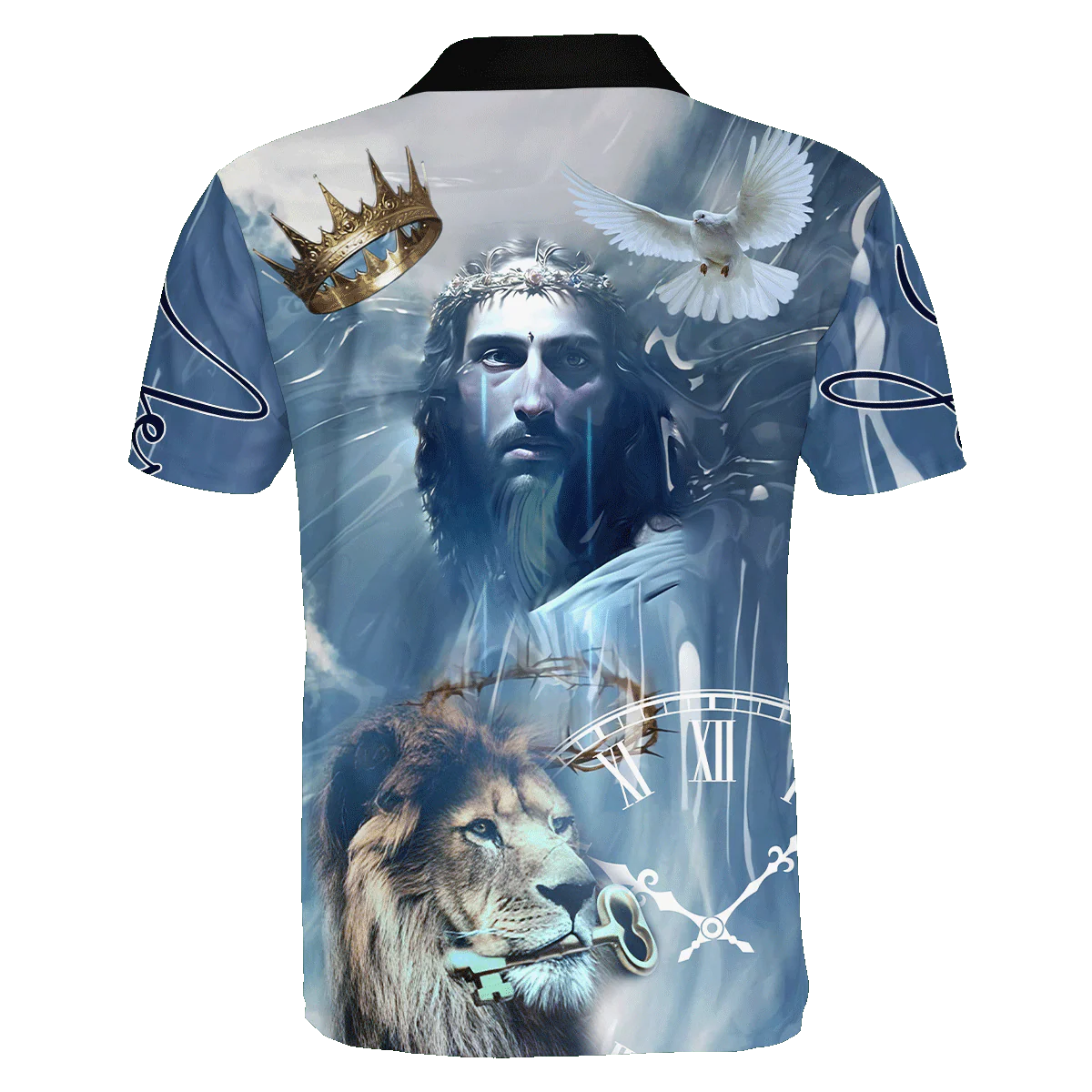 Jesus And Lion Time Polo Shirt For Men - Image 2