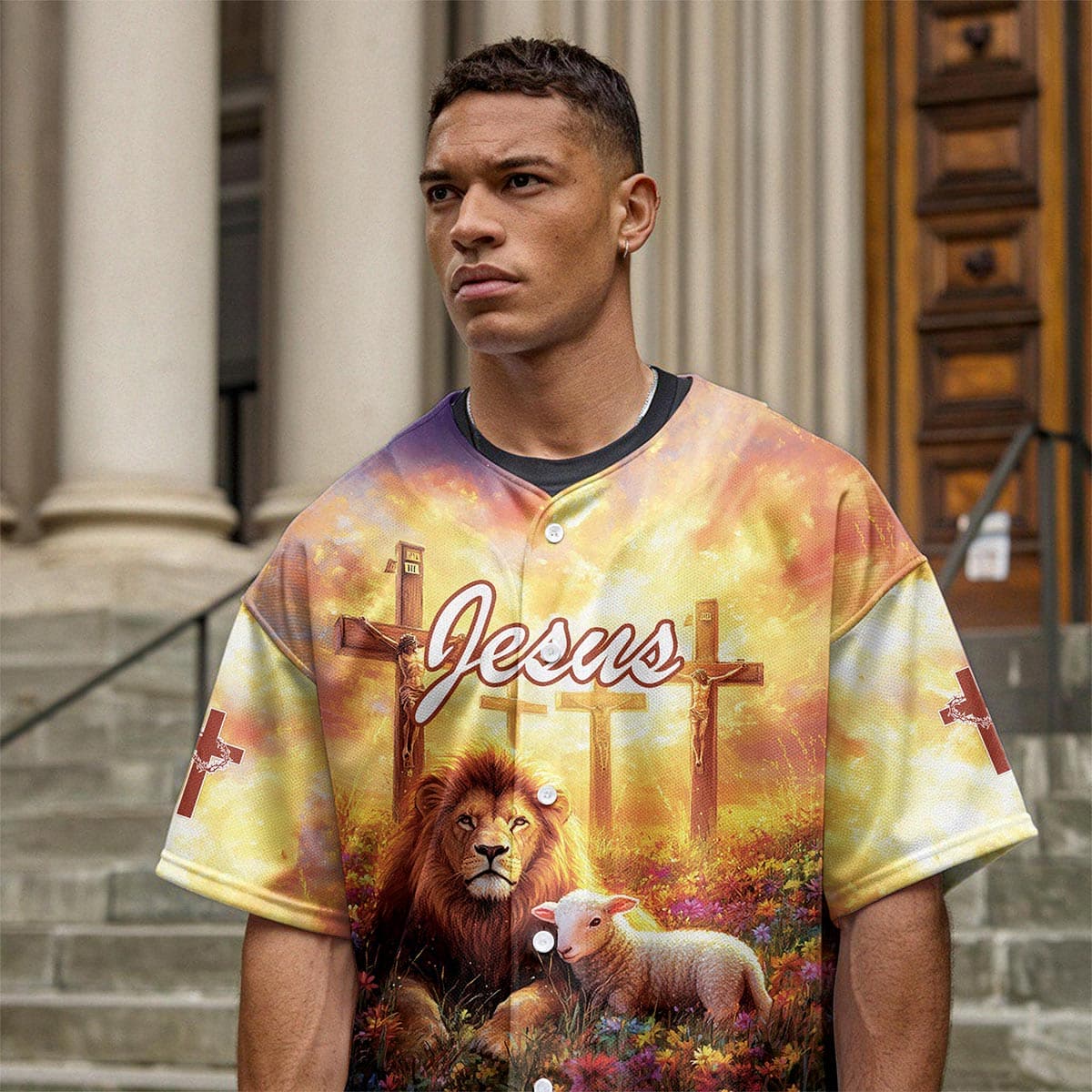 Jesus Because of Him Heaven Know my Name Baseball Jersey Bundle - Image 8