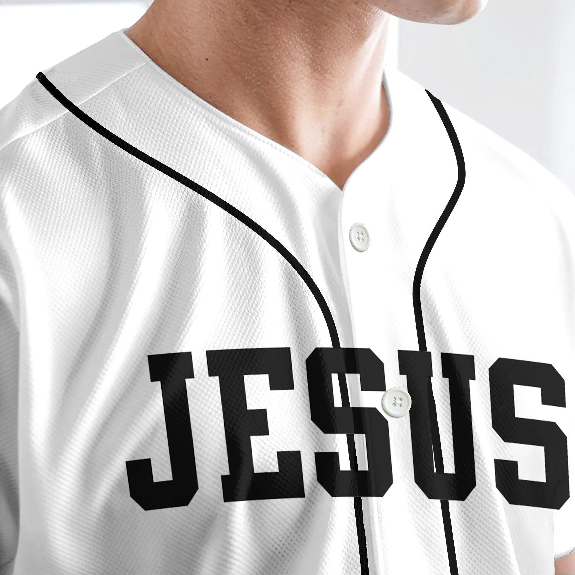 Jesus I feel in love Baseball Tee Jersey Shirt Printed 3D - Image 4