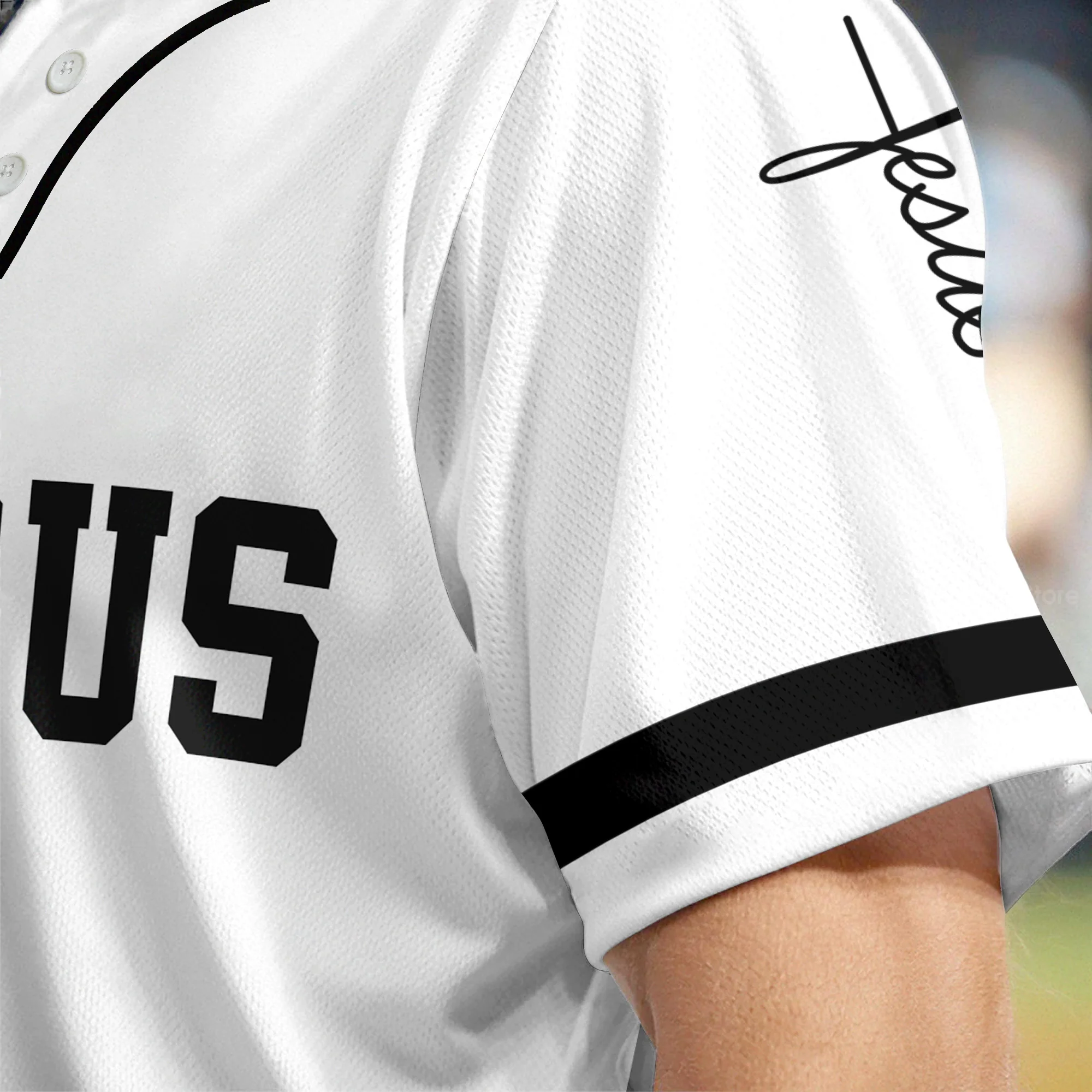 Jesus I feel in love Baseball Tee Jersey Shirt Printed 3D - Image 5