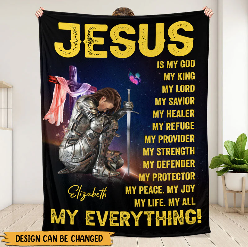 Jesus Is My God My Everything - Personalized Blanket - Gift For Her | CLGOD03 HL128 - Image 3
