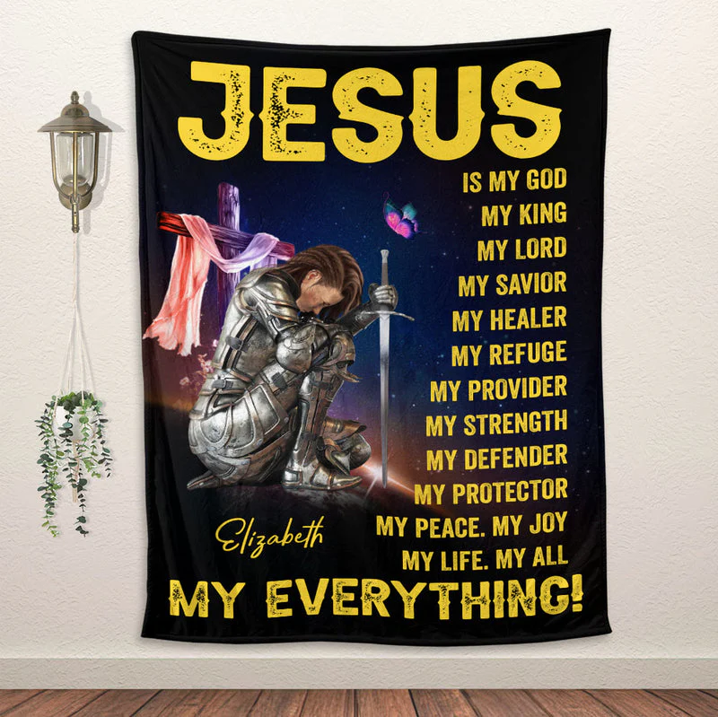 Jesus Is My God My Everything - Personalized Blanket - Gift For Her | CLGOD03 HL128 - Image 4