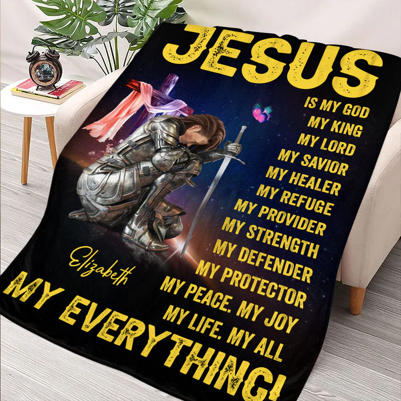Jesus Is My God My Everything - Personalized Blanket - Gift For Her | CLGOD03 HL128 - Image 7