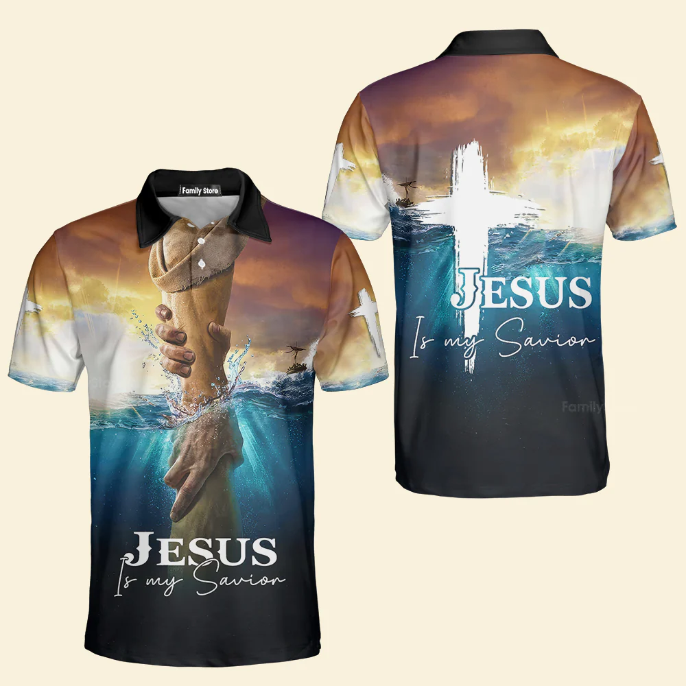 Jesus Is My Savior - Men Polo Shirt - Image 4