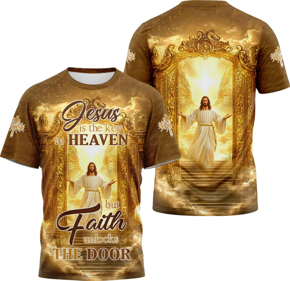 Jesus is the Key to Heaven 3D TShirt - Image 3