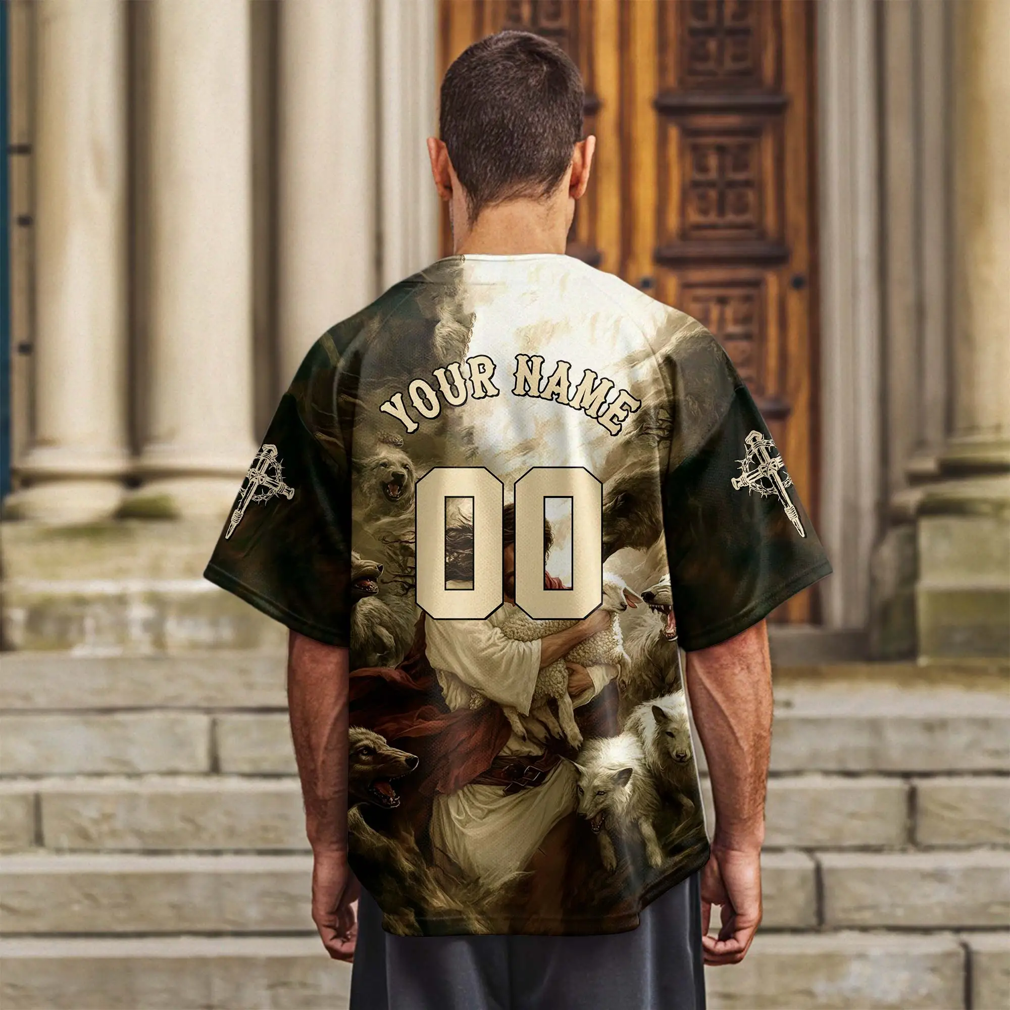 Jesus Protect the Lamp Baseball Jersey Bundle - Image 9
