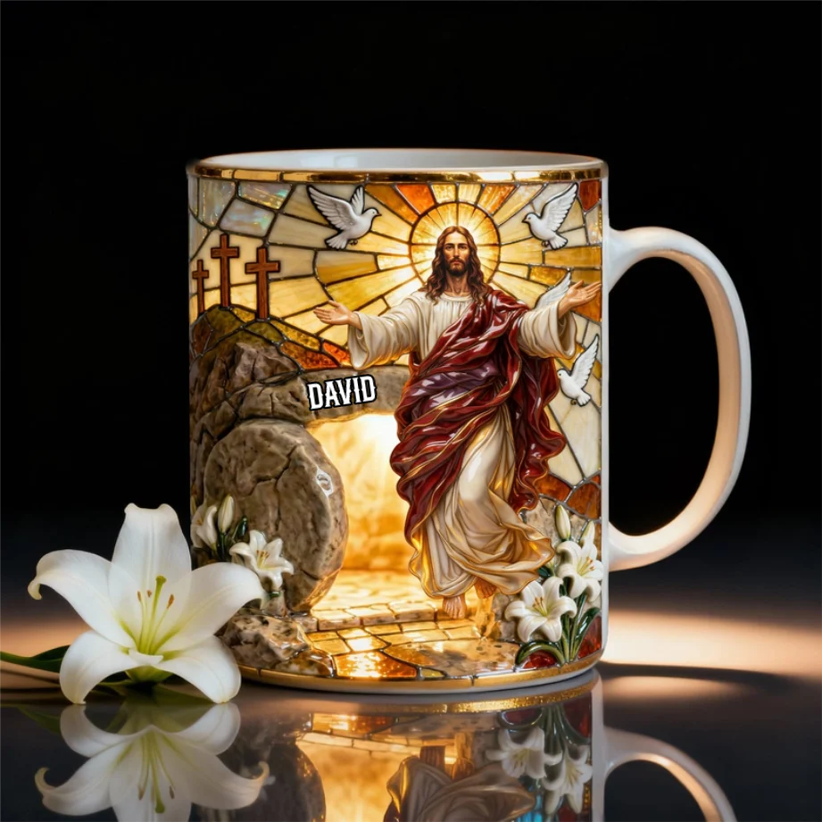 Jesus Resurrection - Personalized Mug - Easter Gift For Christian HH01 - Image 3