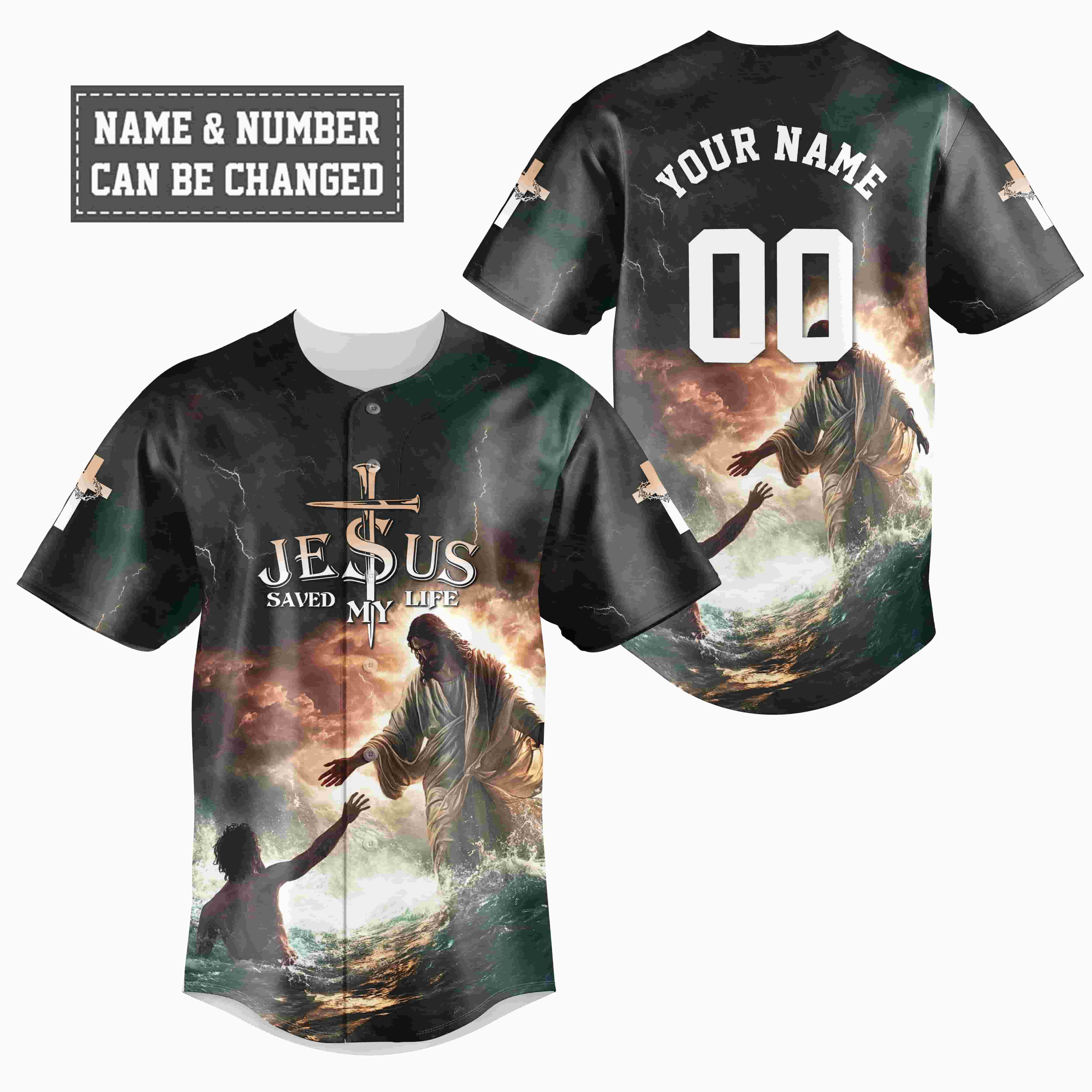 Jesus Save My Life Baseball Jersey Bundle - Image 2
