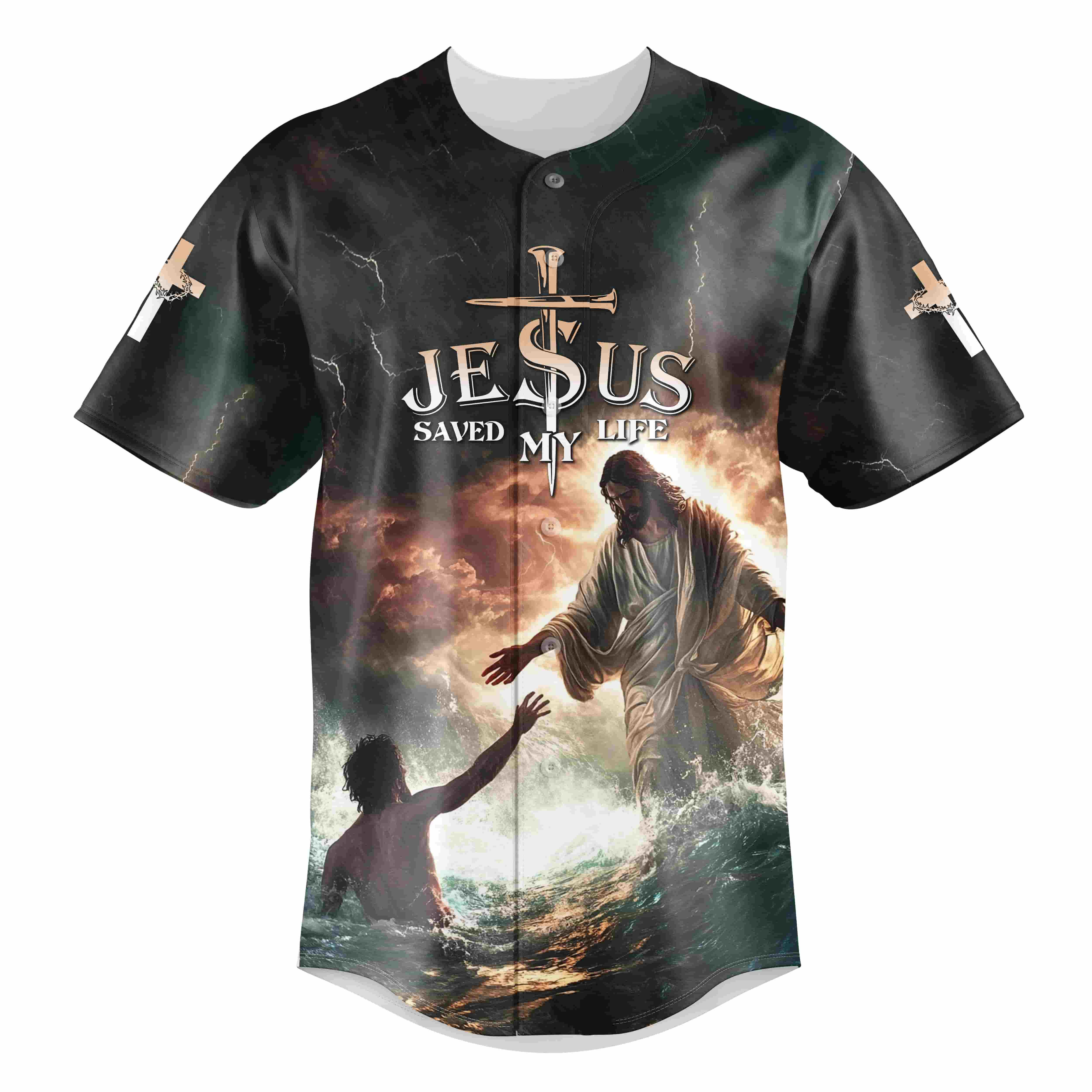 Jesus Save My Life Baseball Jersey Bundle - Image 3