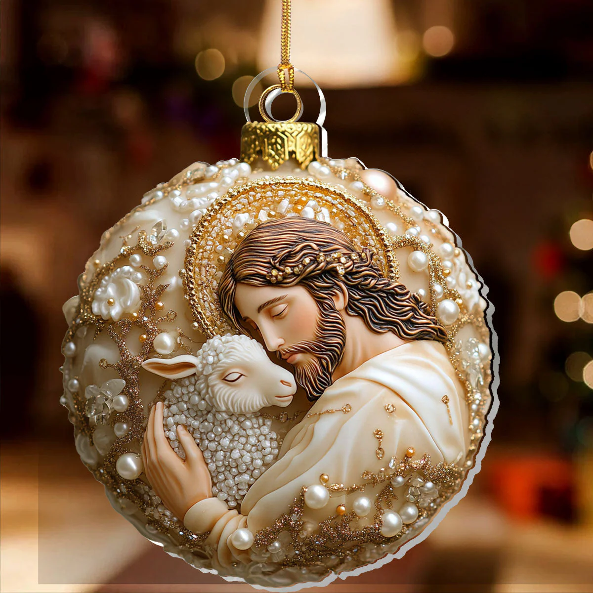 Jesus The Good Shepherd - Acrylic Ornament TD118 - Image 2