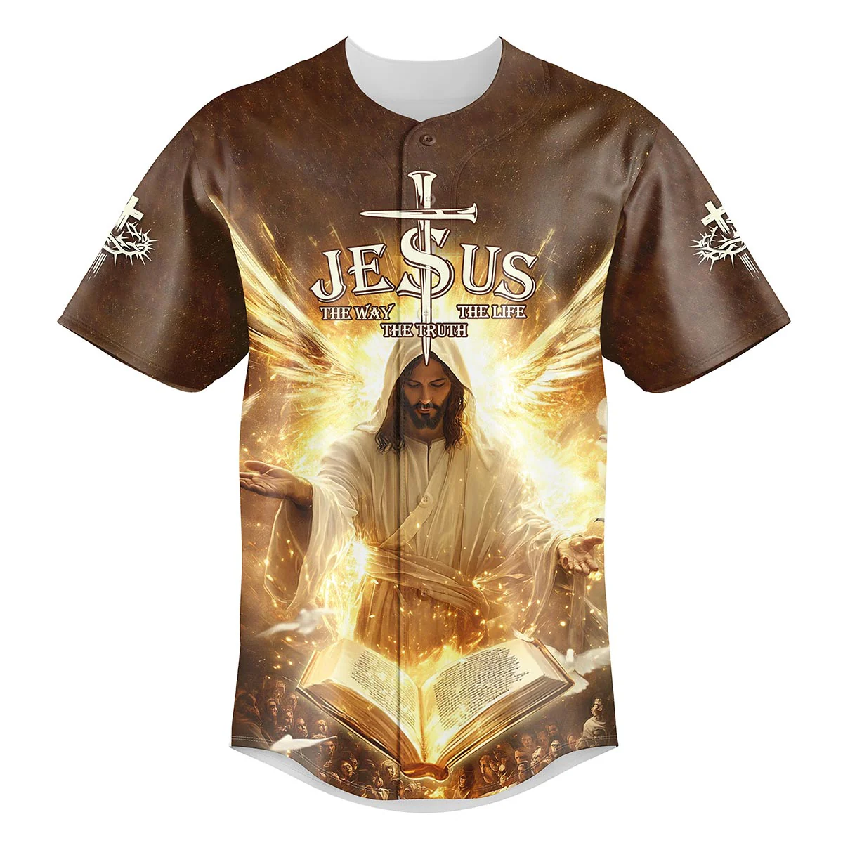 Jesus The Way, The Truth, The Life Custom Name Baseball Jersey - Christant Gift For Him - Image 2