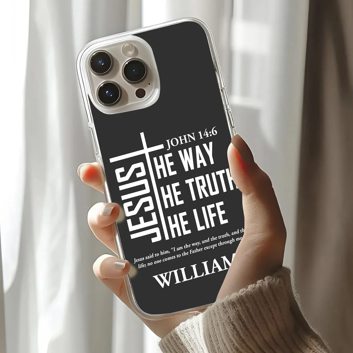 Jesus The Way The Truth The Life - Personalized Phone Case - Christian Gift BA01 - Image 3