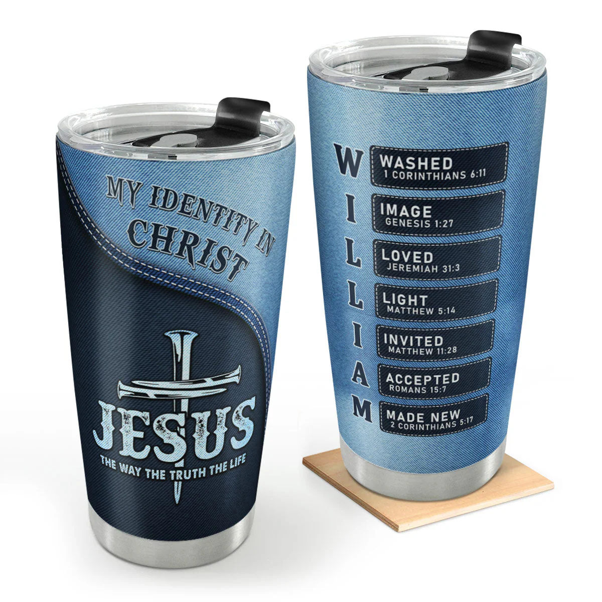 Jesus The Way The Truth The Life - Personalized Stainless Steel Tumbler
