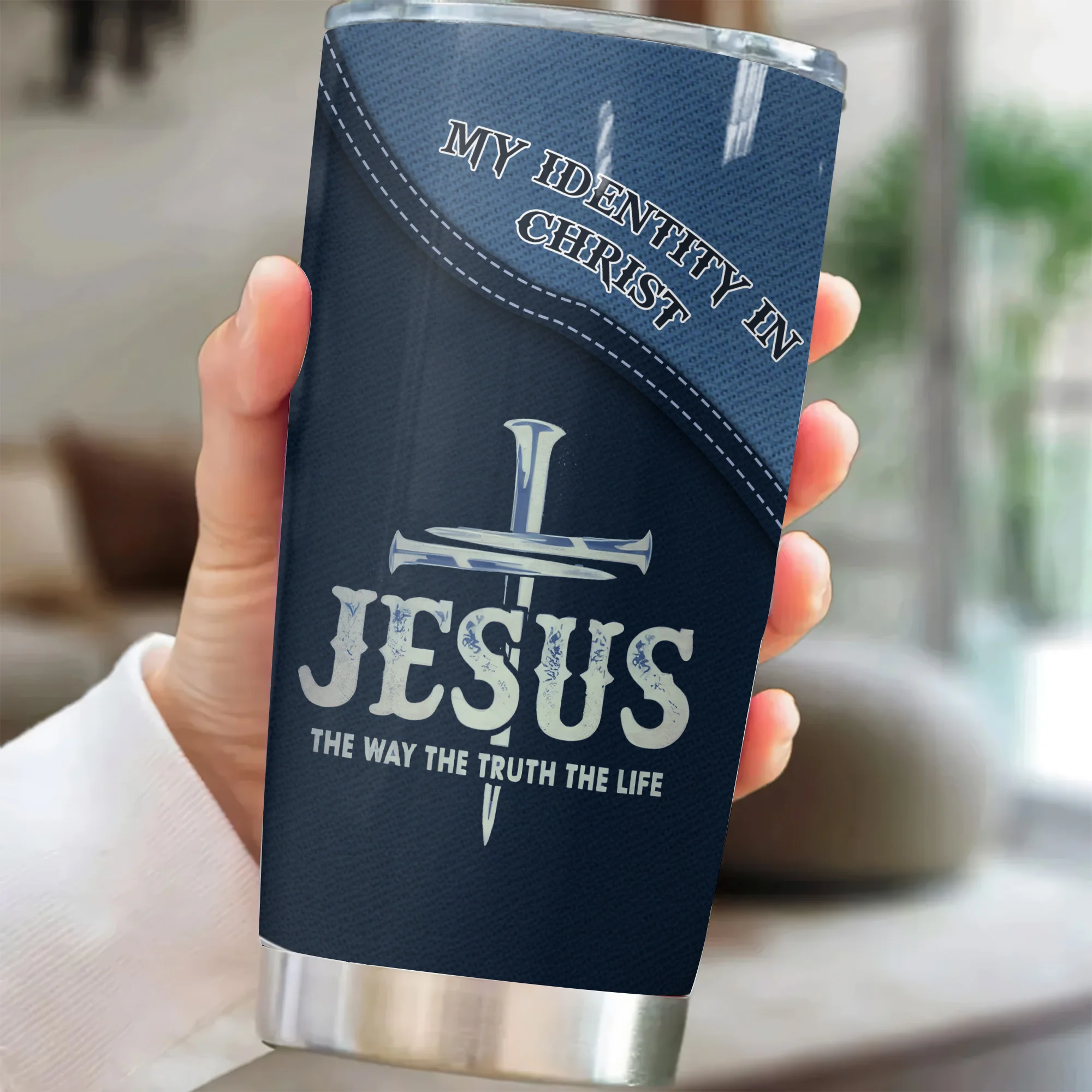 Jesus The Way The Truth The Life - Personalized Stainless Steel Tumbler - Gift For Him | HN02 - Image 3