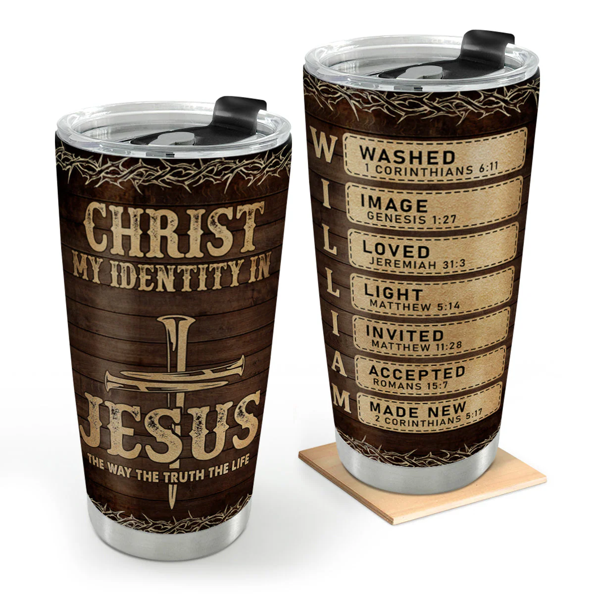 Jesus The Way The Truth The Life - Personalized Stainless Steel Tumbler TD118