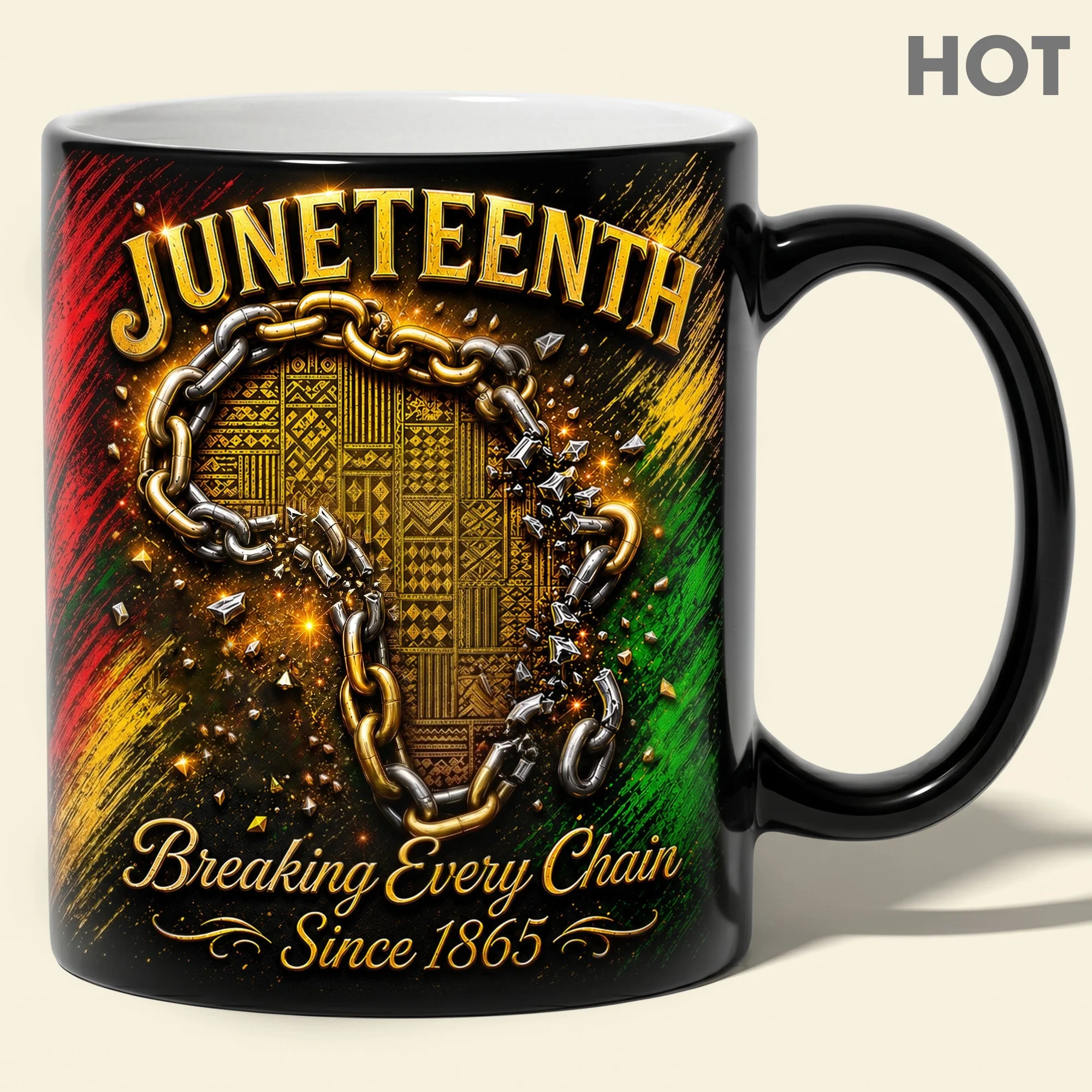 Juneteenth Breaking Every Chain 1865 - Personalized Mug - Gift For Family - Image 3