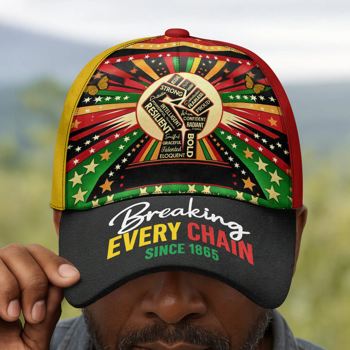 Juneteenth Spirit - Personalized Classic Cap - Juneteenth, Black Pride | YMQ - Image 3