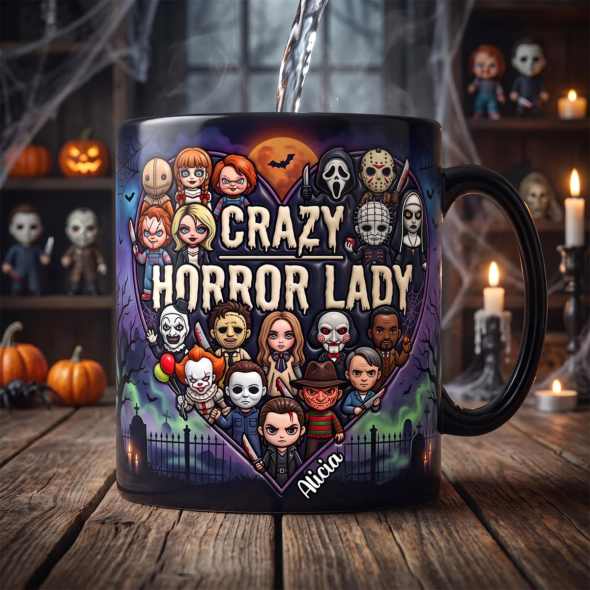Just A Crazy Horror - Personalized Coffee Mug - Gift For Horror Lovers