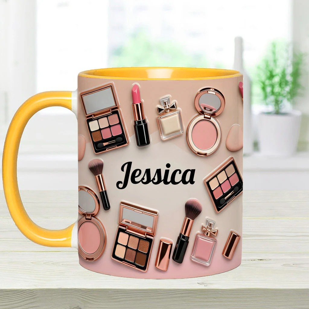 Just A Girl Who Love Makeup - Personalized Accent Mug - Gift For Her, Makeup Artists NL122 - Image 10