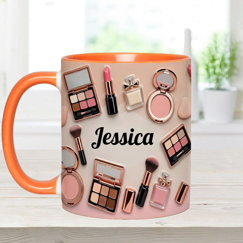 Just A Girl Who Love Makeup - Personalized Accent Mug - Gift For Her, Makeup Artists NL122 - Image 11