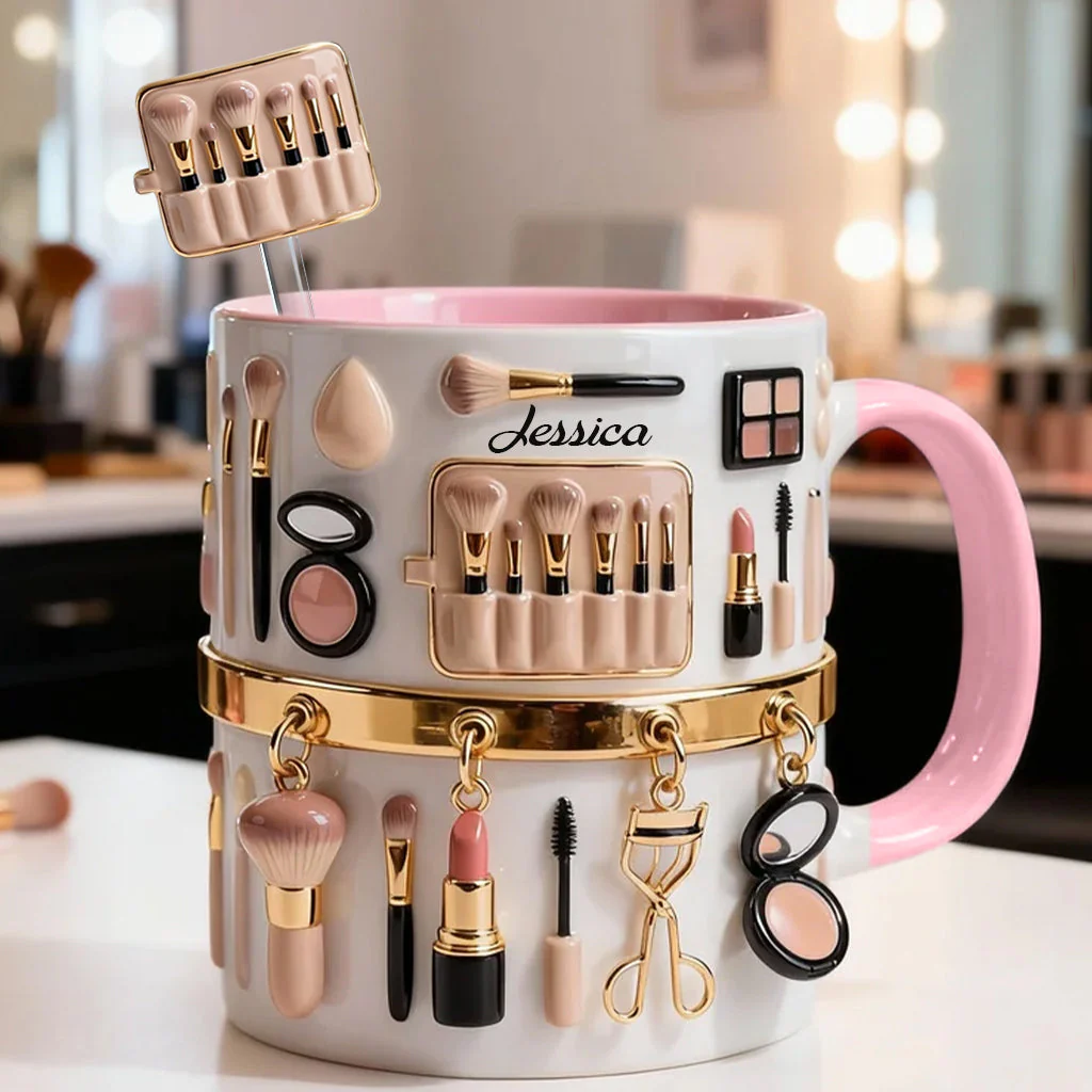 Just A Girl Who Love Makeup - Personalized Accent Mug - Gift For Her, Makeup Artists | NL122