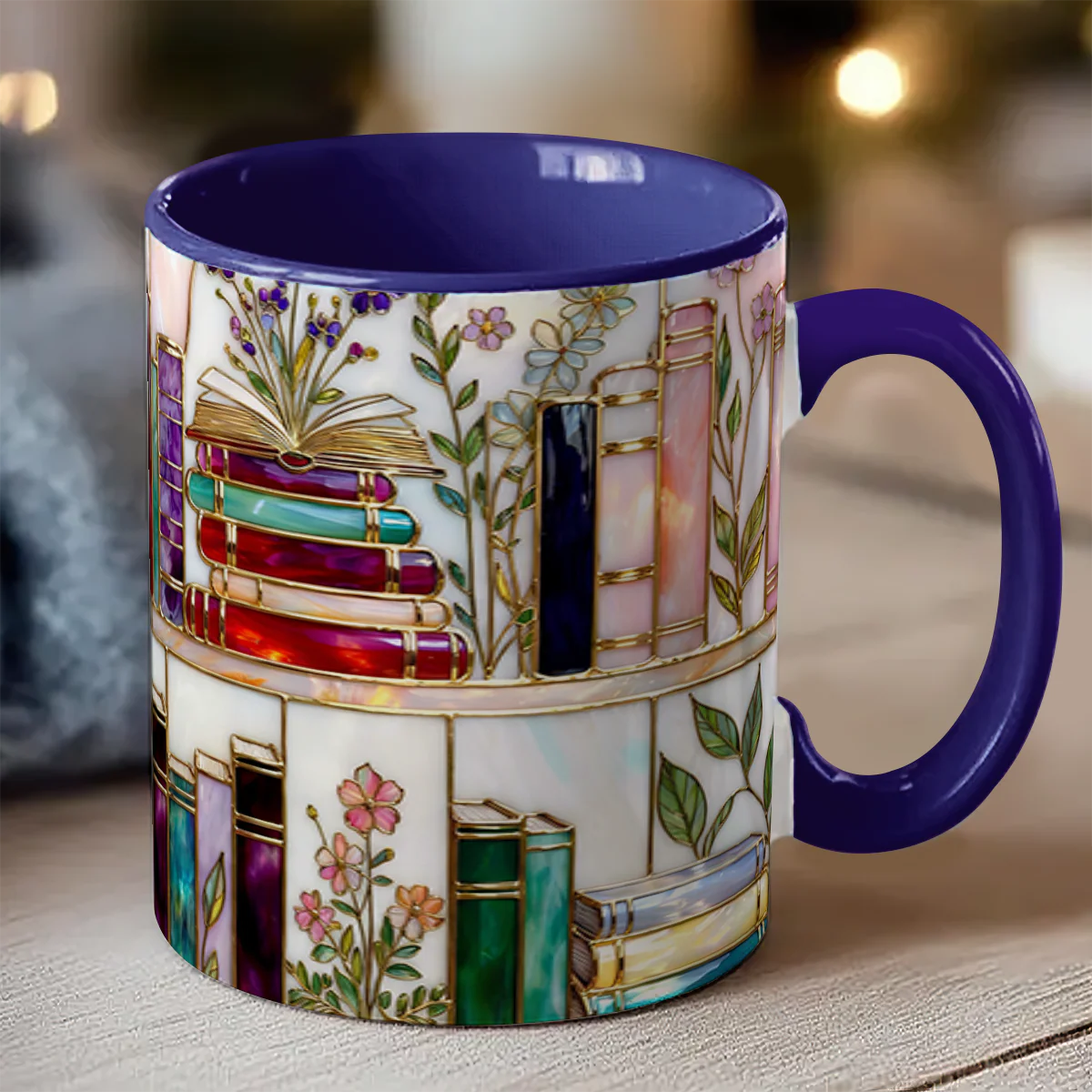 Just A Girl Who Loves Books - Personalized Accent Mug - Gift For Her HH01 - Image 7