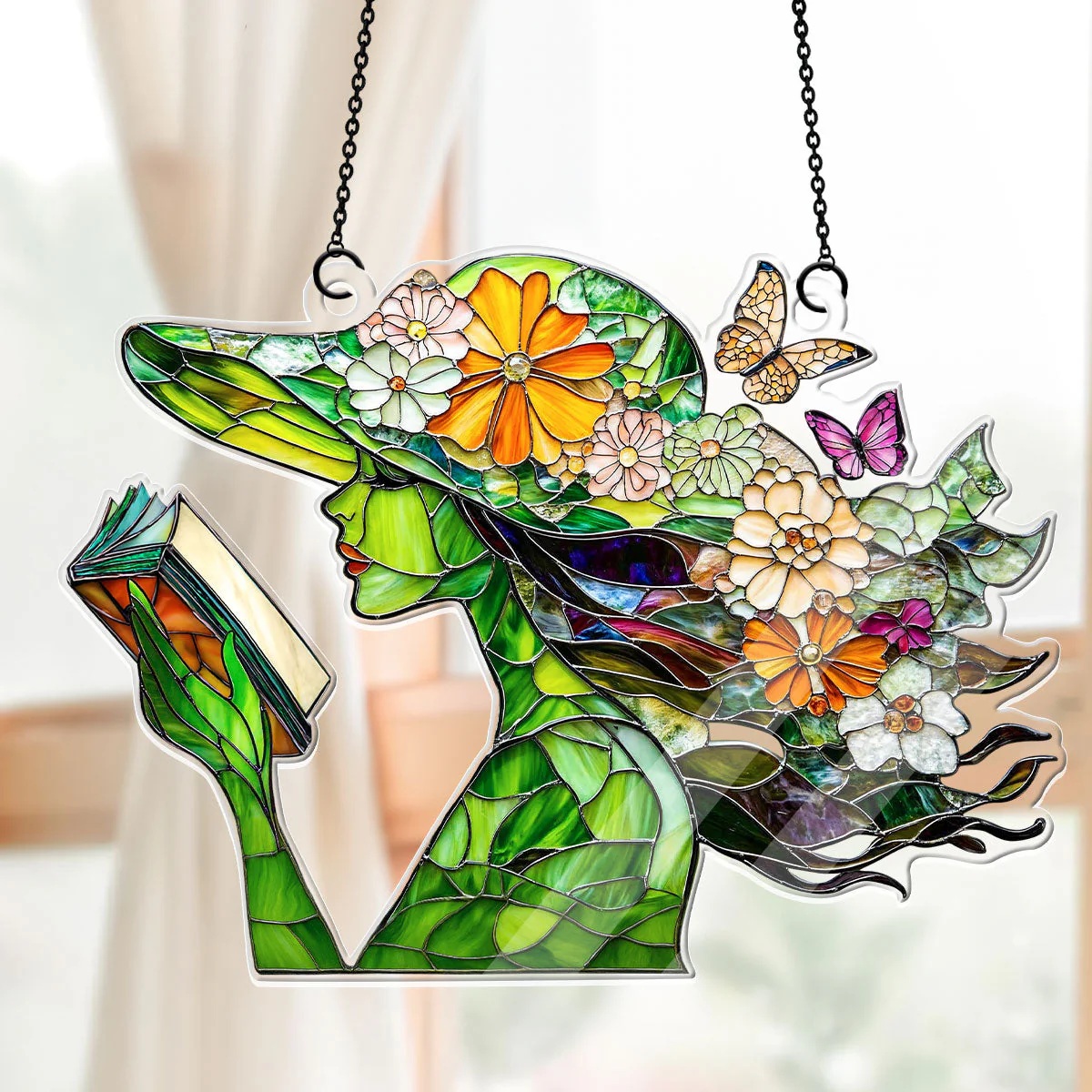 Just A Girl Who Loves Books - Personalized Acrylic Suncatcher - Gift For Her, Book Lovers HH01 - Image 5