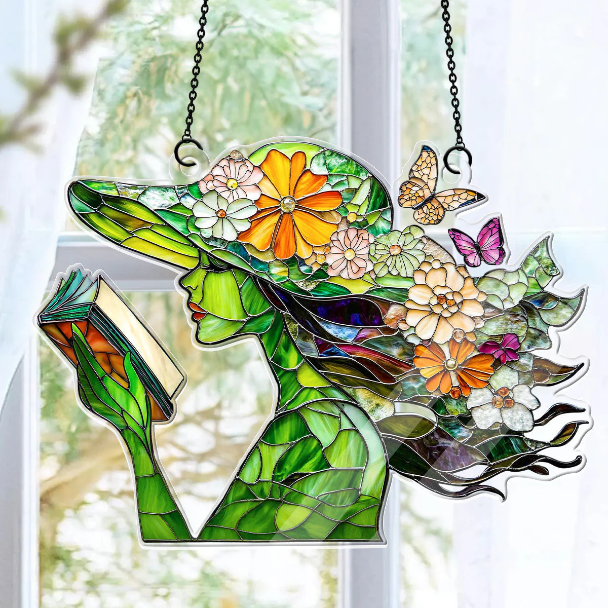 Just A Girl Who Loves Books - Personalized Acrylic Suncatcher - Gift For Her, Book Lovers HH01 - Image 6