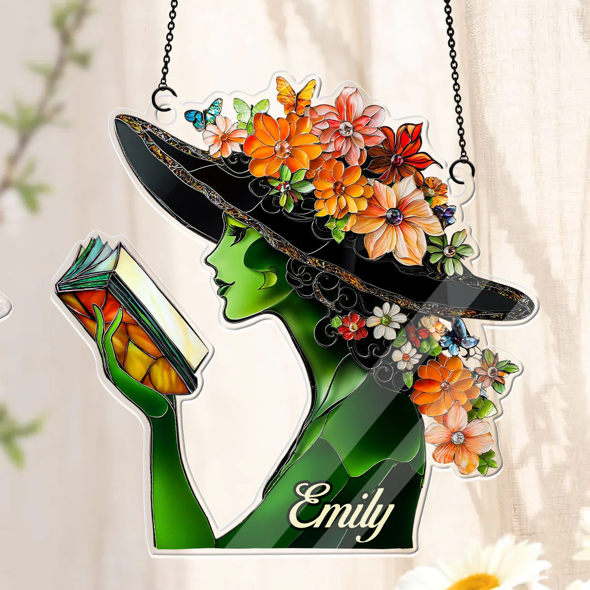 Just A Girl Who Loves Books - Personalized Acrylic Suncatcher - Gift For Her, Book Lovers HH01 - Image 4