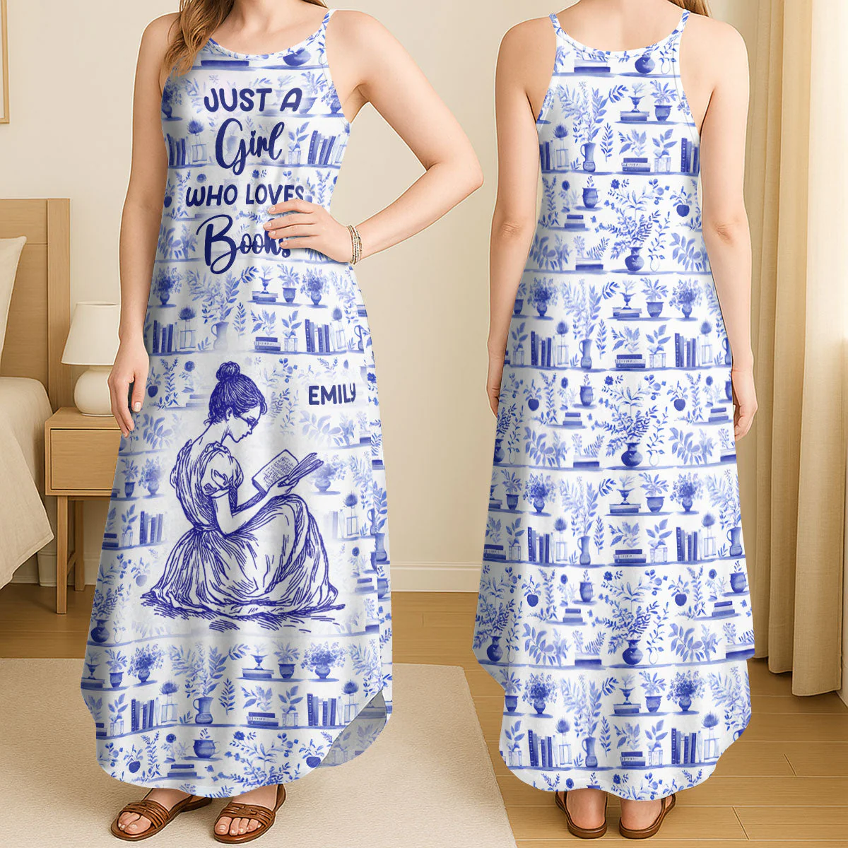Just A Girl Who Loves Books - Personalized Maxi Dress | TGJ1