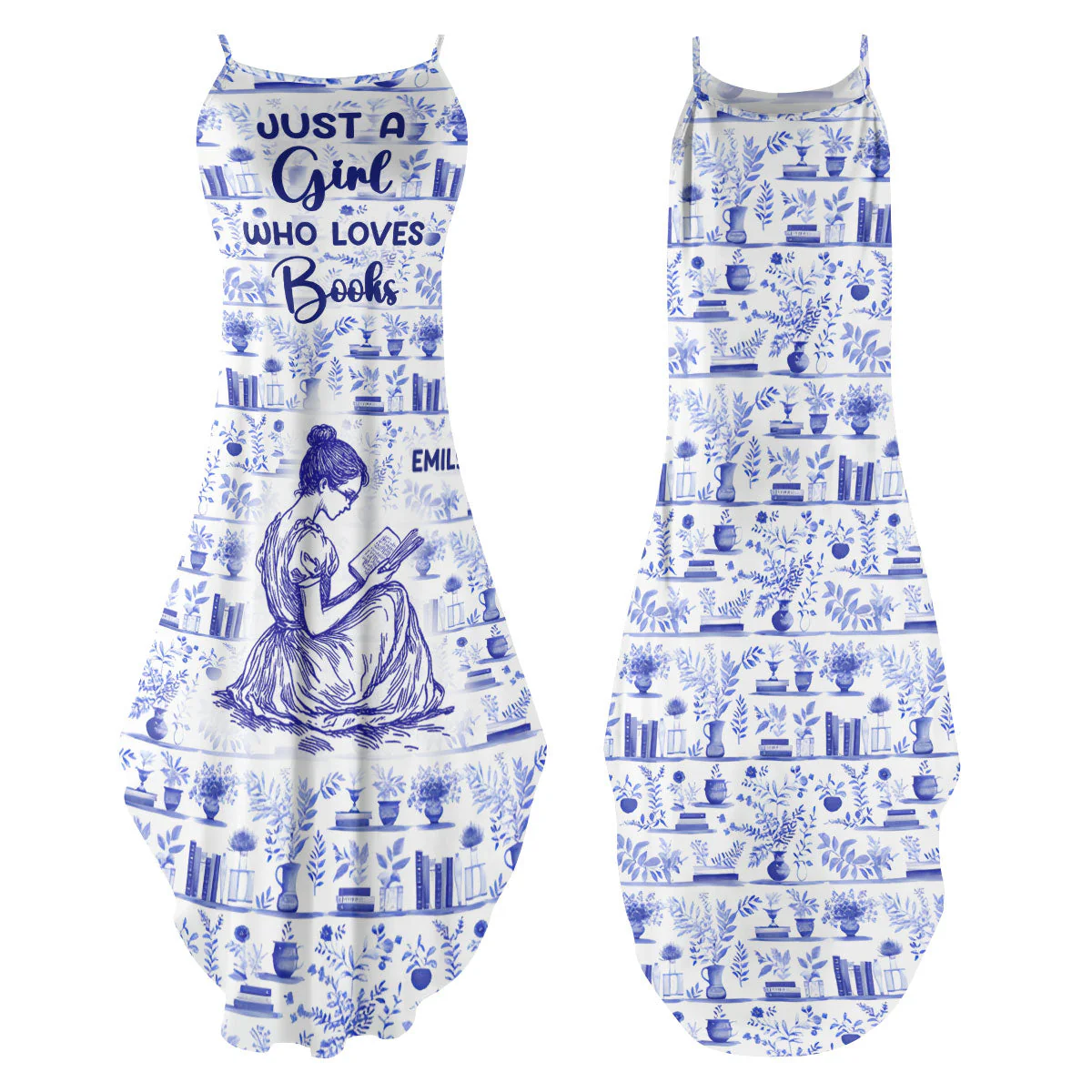 Just A Girl Who Loves Books - Personalized Maxi Dress | TGJ1 - Image 2