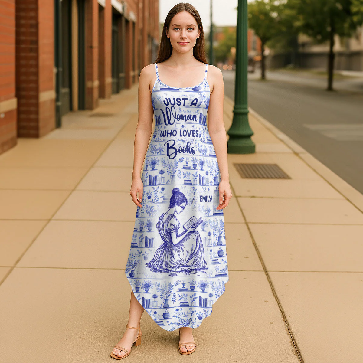 Just A Girl Who Loves Books - Personalized Maxi Dress | TGJ1 - Image 5