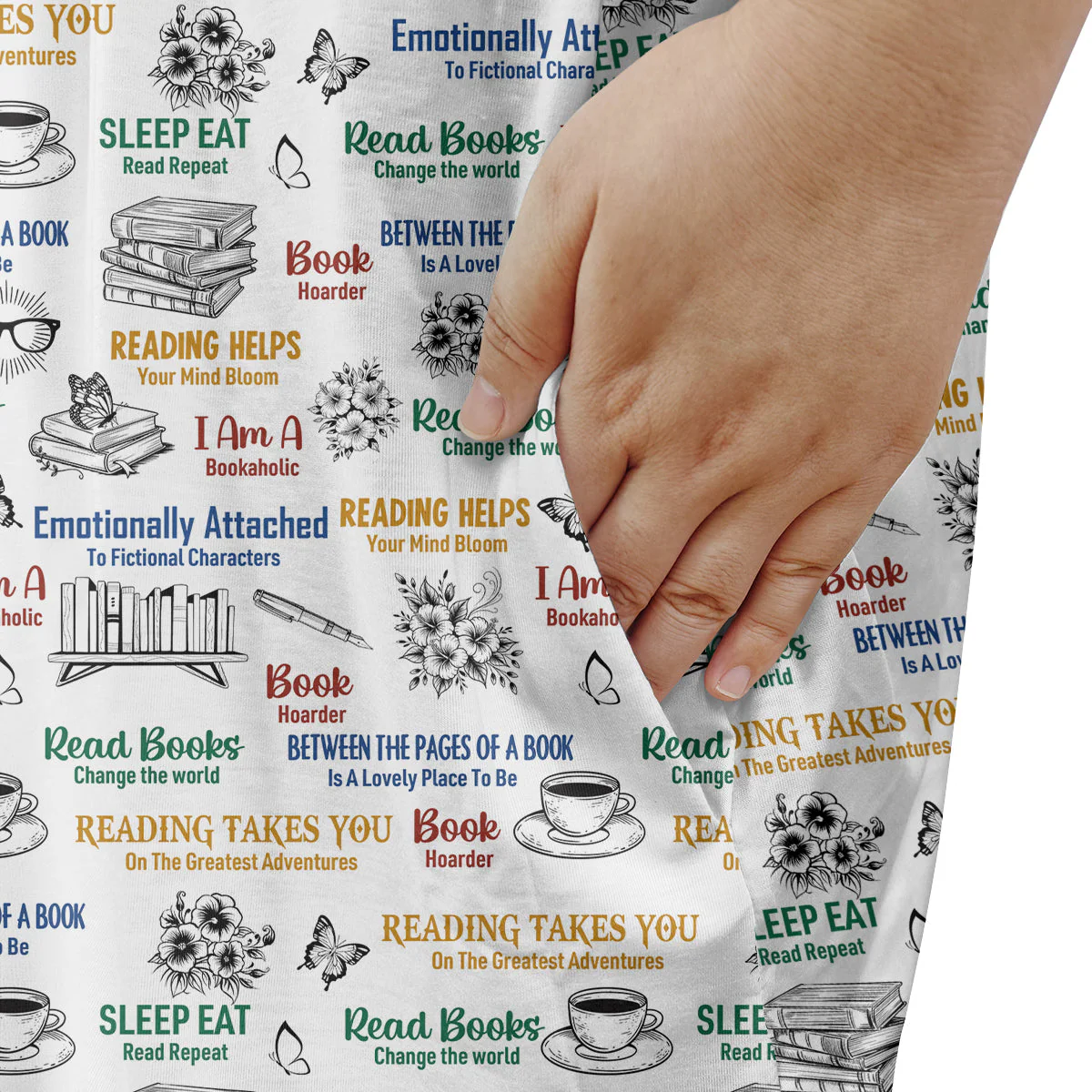 Just A Girl Who Loves Books - Personalized Sleep Tee - Gift For Her, Book Reader HH01 - Image 5