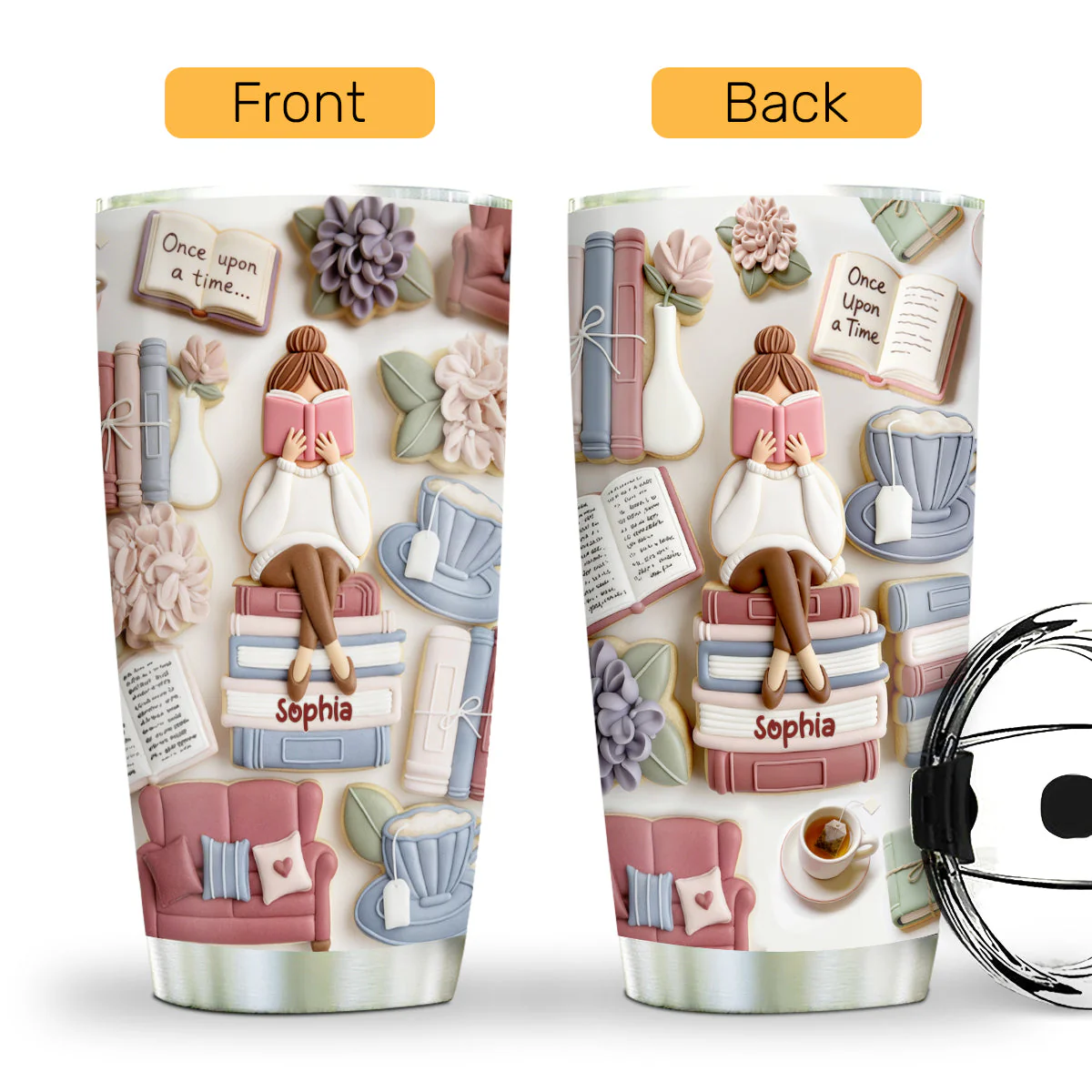 Just A Girl Who Loves Books - Personalized Tumbler - Gift For Book Lovers, Readers, Women HN02 - Image 2