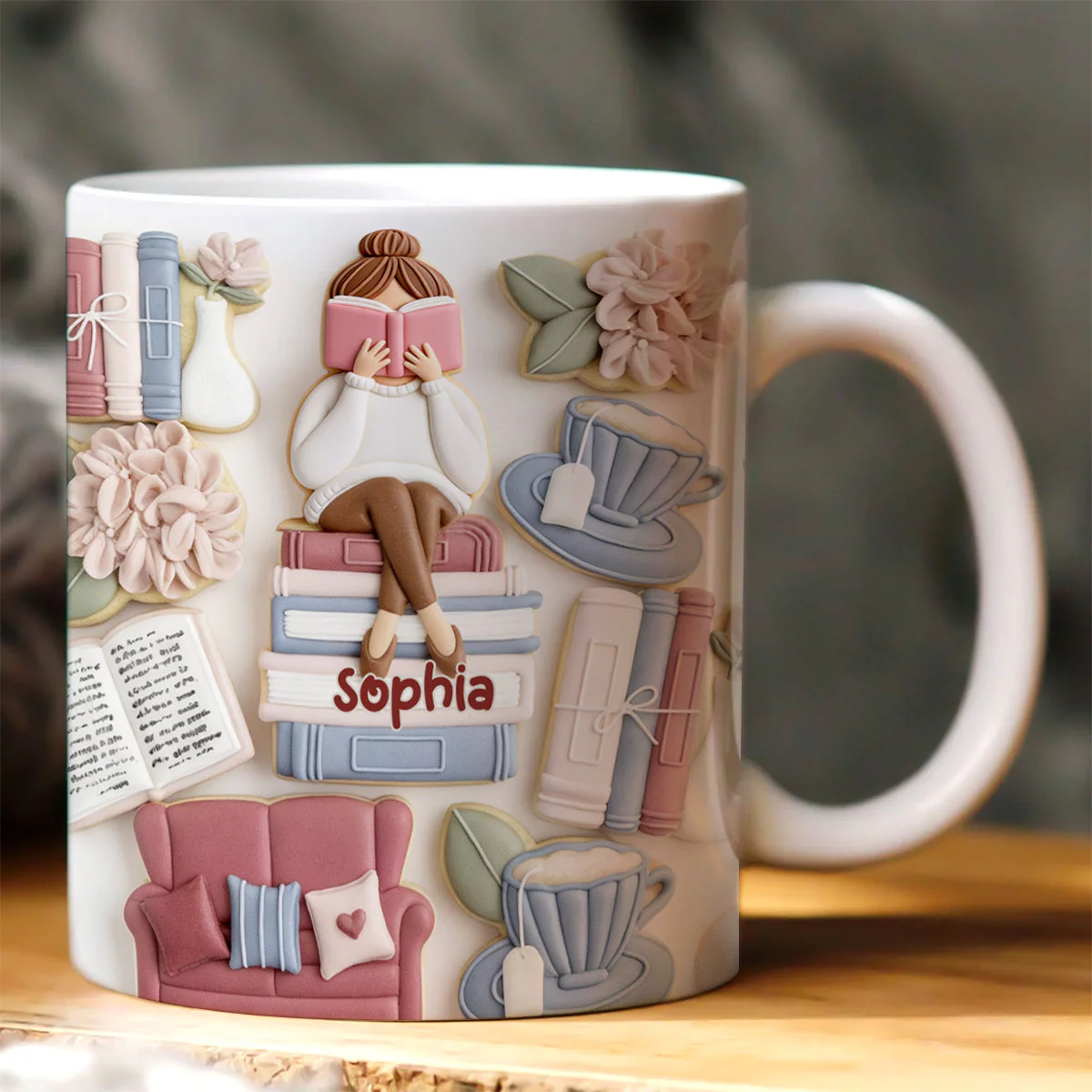 Just A Girl Who Loves Books - Personalized White Ceramic Mug - Gift For Book Lover