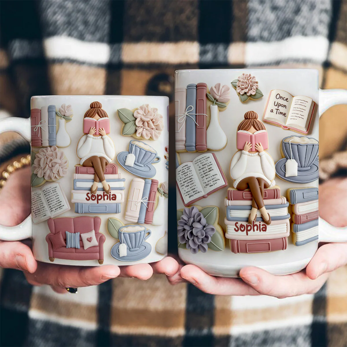 Just A Girl Who Loves Books - Personalized White Ceramic Mug - Gift For Book Lover - Image 2