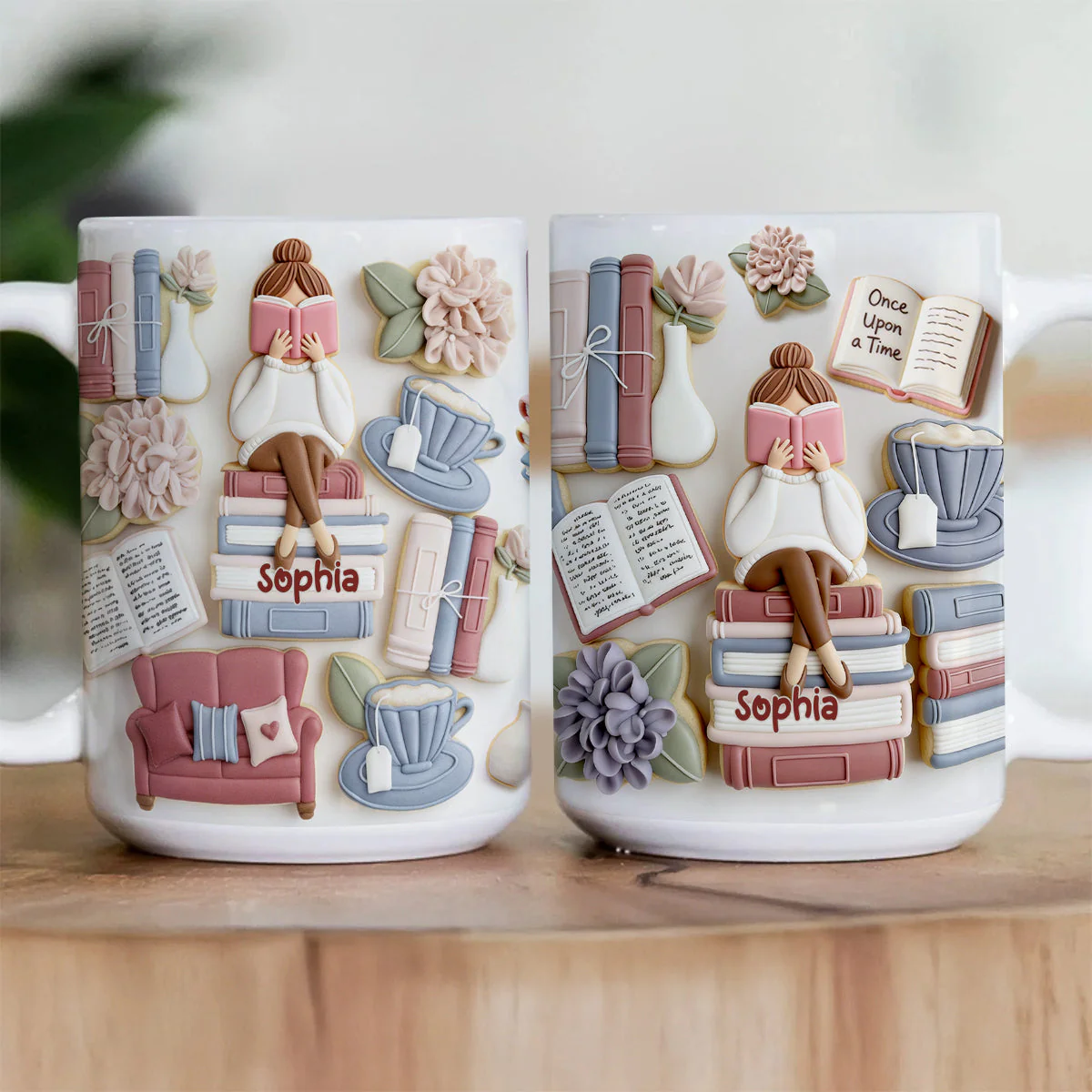 Just A Girl Who Loves Books - Personalized White Ceramic Mug - Gift For Book Lover - Image 4