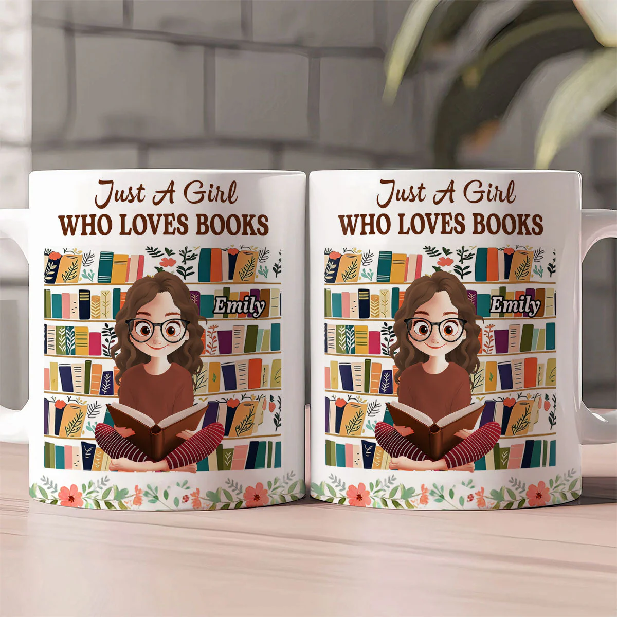 Just A Girl Who Loves Books - Personalized Mug - Gift For Book Lovers, Readers, Women | CLB2 HN02 - Image 2