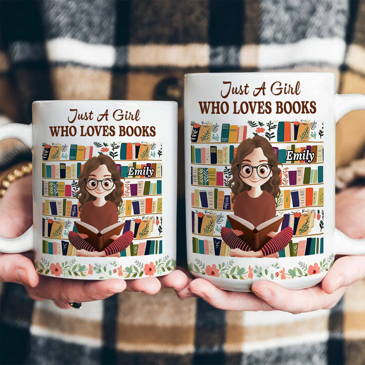 Just A Girl Who Loves Books - Personalized Mug - Gift For Book Lovers, Readers, Women | CLB2 HN02 - Image 4