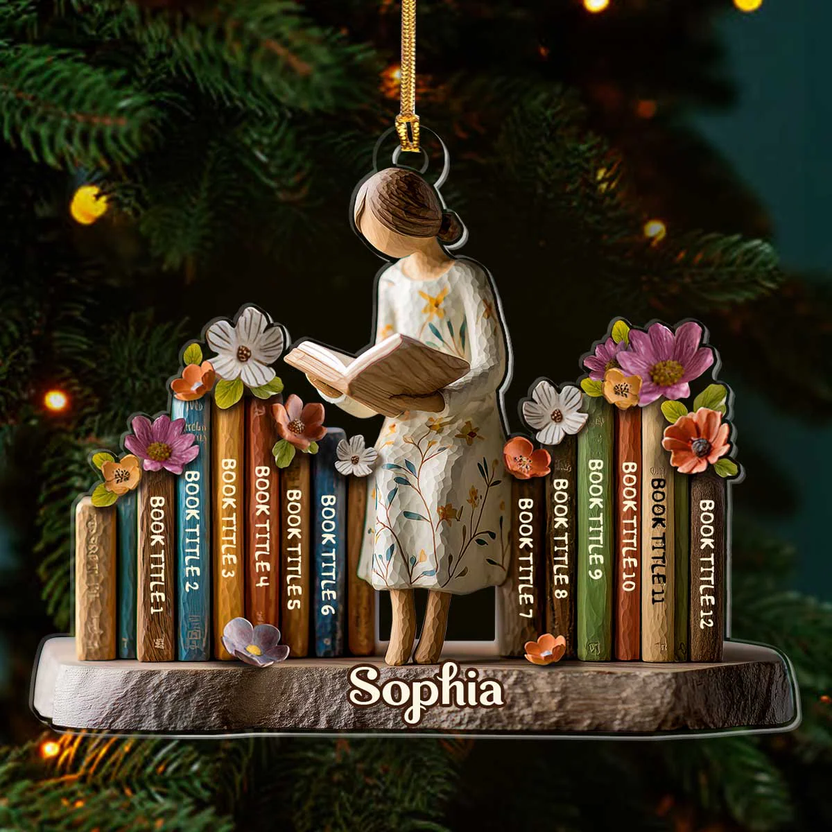 Just A Girl Who Loves Books (Ver 6) - Personalized 1-Layer Acrylic Ornament - Christmas Gift For Book Lovers, Her HH01 - Image 3