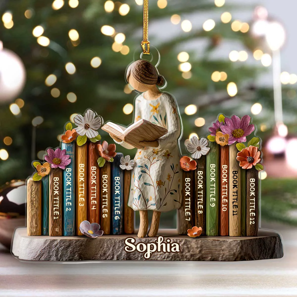 Just A Girl Who Loves Books (Ver 6) - Personalized 1-Layer Acrylic Ornament - Christmas Gift For Book Lovers, Her HH01 - Image 4